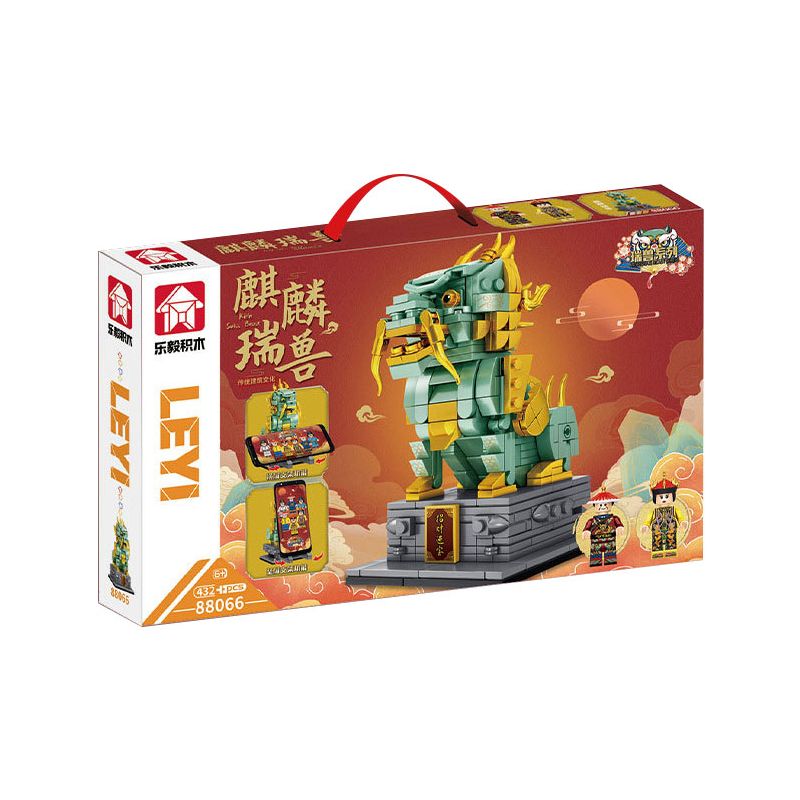 LE YI 88066 non  QUÁI VẬT TỐT LÀNH QILIN bộ đồ chơi xếp lắp ráp ghép mô hình 432 khối