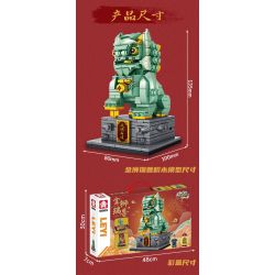 LE YI 88065 non  SƯ TỬ VÀNG ĐỘNG VẬT TỐT LÀNH bộ đồ chơi xếp lắp ráp ghép mô hình 402 khối