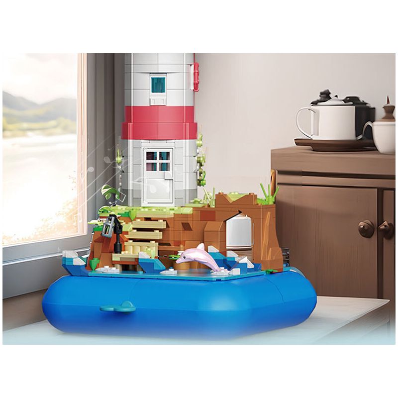 ZHEGAO 663007 non  NGỌN HẢI ĐĂNG ĐẢO ÂM NHẠC bộ đồ chơi xếp lắp ráp ghép mô hình Creator LIGHTHOUSE MUSIC BOX Sáng Tạo 909 khối ZHEGAO 663007 non  NGỌN HẢI ĐĂNG ĐẢO ÂM NHẠC bộ đồ chơi xếp lắp ráp ghép mô hình Creator LIGHTHOUSE MUSIC BOX Sáng Tạo 909 khối