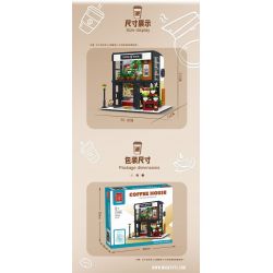 MorkModel 031066 Mork Model 031066 non  CAFE NGÔN NGỮ HOA bộ đồ chơi xếp lắp ráp ghép mô hình Creator COFFEE HOUSE Sáng Tạo 1454 khối