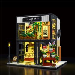 MorkModel 031066 Mork Model 031066 non  CAFE NGÔN NGỮ HOA bộ đồ chơi xếp lắp ráp ghép mô hình Creator COFFEE HOUSE Sáng Tạo 1454 khối