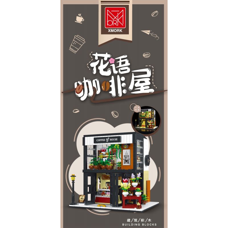 MorkModel 031066 Mork Model 031066 non  CAFE NGÔN NGỮ HOA bộ đồ chơi xếp lắp ráp ghép mô hình Creator COFFEE HOUSE Sáng Tạo 1454 khối