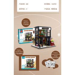 MorkModel 031066 Mork Model 031066 non  CAFE NGÔN NGỮ HOA bộ đồ chơi xếp lắp ráp ghép mô hình Creator COFFEE HOUSE Sáng Tạo 1454 khối