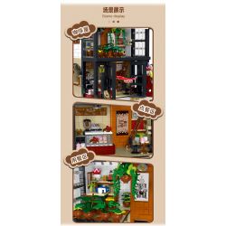 MorkModel 031066 Mork Model 031066 non  CAFE NGÔN NGỮ HOA bộ đồ chơi xếp lắp ráp ghép mô hình Creator COFFEE HOUSE Sáng Tạo 1454 khối