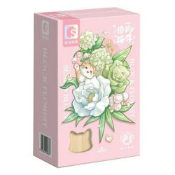 SEMBO 611085 non  CỬA HÀNG HOA THÚ CƯNG DỄ THƯƠNG CHUNYU MIAOXUN bộ đồ chơi xếp lắp ráp ghép mô hình Creator Sáng Tạo 224 khối