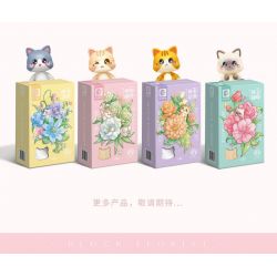 SEMBO 611085 non  CỬA HÀNG HOA THÚ CƯNG DỄ THƯƠNG CHUNYU MIAOXUN bộ đồ chơi xếp lắp ráp ghép mô hình Creator Sáng Tạo 224 khối