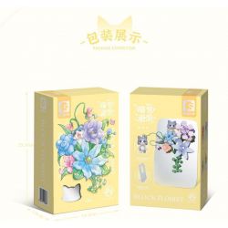 SEMBO 611084 non  CỬA HÀNG HOA THÚ CƯNG DỄ THƯƠNG GIẤC MƠ MEOW bộ đồ chơi xếp lắp ráp ghép mô hình Creator Sáng Tạo 243 khối