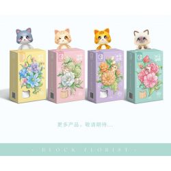 SEMBO 611083 non  CỬA HÀNG HOA THÚ CƯNG DỄ THƯƠNG PEACH'S MEOW bộ đồ chơi xếp lắp ráp ghép mô hình Creator Sáng Tạo 247 khối