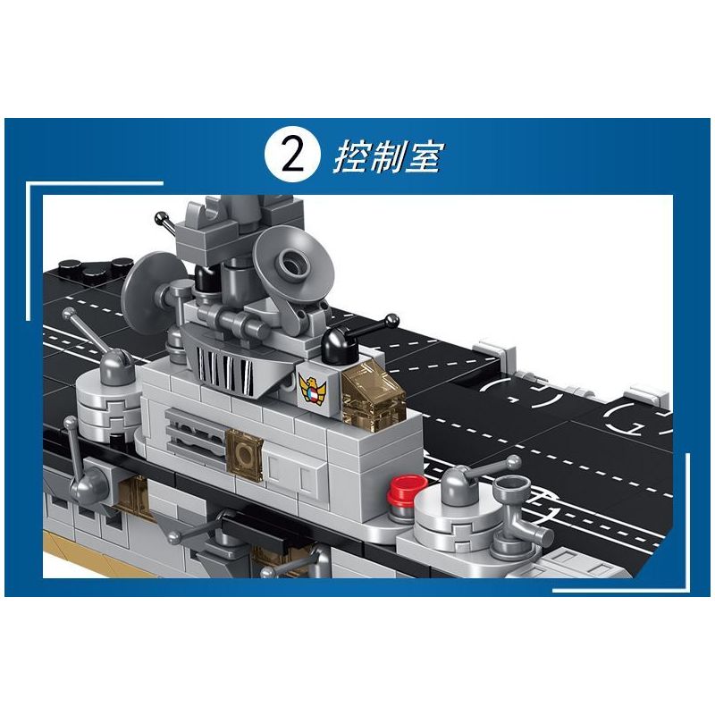 LE YI 81031 non  TÀU SÂN BAY LỚP ESSEX bộ đồ chơi xếp lắp ráp ghép mô hình Military Army AIRCRAFT CARRIER Quân Sự Bộ Đội 816 khối