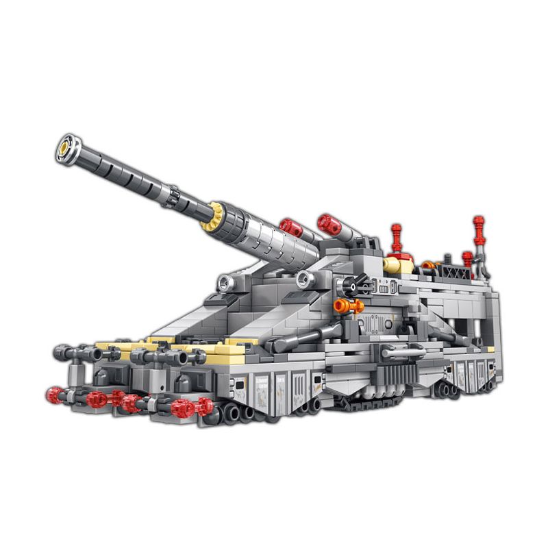 LE YI 81030 non Lego PHÁO XE LỬA HẠNG NẶNG GUSTAV bộ đồ chơi xếp lắp ráp ghép mô hình Military Army RAILWAY GUN Quân Sự Bộ Đội 853 khối