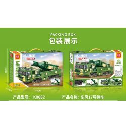 MINGDI LEIBAO K0682 0682 non  VŨ KHÍ QUAN TRỌNG NHẤT CỦA ĐẤT NƯỚC XE TÊN LỬA DONGFENG 17 bộ đồ chơi xếp lắp ráp ghép mô hình Military Army A SHARP WEAPON OF THE COUNTRY Quân Sự Bộ Đội 365 khối
