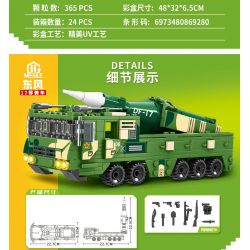 MINGDI LEIBAO K0682 0682 non  VŨ KHÍ QUAN TRỌNG NHẤT CỦA ĐẤT NƯỚC XE TÊN LỬA DONGFENG 17 bộ đồ chơi xếp lắp ráp ghép mô hình Military Army A SHARP WEAPON OF THE COUNTRY Quân Sự Bộ Đội 365 khối