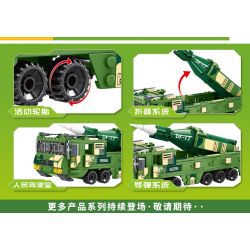 MINGDI LEIBAO K0682 0682 non  VŨ KHÍ QUAN TRỌNG NHẤT CỦA ĐẤT NƯỚC XE TÊN LỬA DONGFENG 17 bộ đồ chơi xếp lắp ráp ghép mô hình Military Army A SHARP WEAPON OF THE COUNTRY Quân Sự Bộ Đội 365 khối