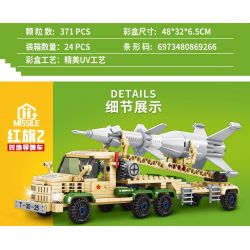 MINGDI LEIBAO K0680 0680 non  VŨ KHÍ QUAN TRỌNG NHẤT CỦA ĐẤT NƯỚC XE TÊN LỬA TẤN CÔNG MẶT HONGQI 2 bộ đồ chơi xếp lắp ráp ghép mô hình Military Army A SHARP WEAPON OF THE COUNTRY Quân Sự Bộ Đội 371 khối