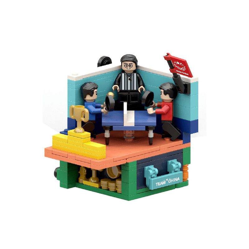MAGIC VIGOUR T-8804 8804 T8804 non Lego ĐỘI TUYỂN BÓNG BÀN QUỐC GIA TRUNG bộ đồ chơi xếp lắp ráp ghép mô hình City TEAM CHINA TABLETENNIS Thành Phố 284 khối