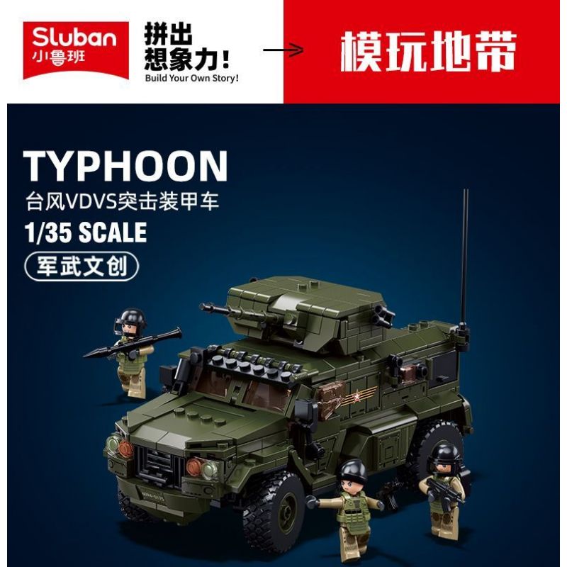 SLUBAN M38-B1179 B1179 1179 M38B1179 38-B1179 non  XE BỌC THÉP TẤN CÔNG TYPHOON VDVS tỷ lệ 1:35 bộ đồ chơi xếp lắp ráp ghép mô hình Military Army Quân Sự Bộ Đội 519 khối