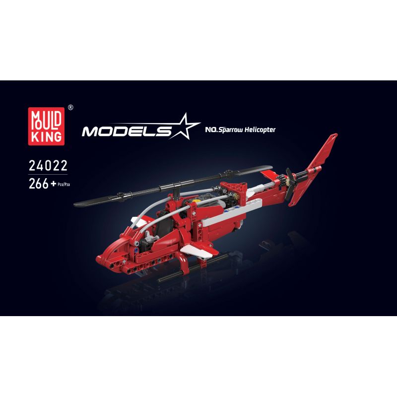 MouldKing 24022 Mould King 24022 non  MÁY BAY TRỰC THĂNG CHIM SẺ bộ đồ chơi xếp lắp ráp ghép mô hình  SPARROW HELICOPTER Kỹ Thuật Công Nghệ Cao Mô Hình Phương Tiện 266 khối