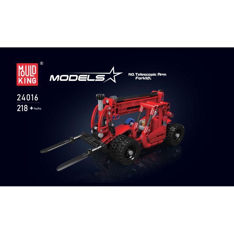 MouldKing 24016 Mould King 24016 non  NGƯỜI ĐIỀU KHIỂN TỪ XA bộ đồ chơi xếp lắp ráp ghép mô hình  TELESCOPIC ARM FORKLIFT Kỹ Thuật Công Nghệ Cao Mô Hình Phương Tiện 218 khối