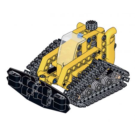 MouldKing 24015 Mould King 24015 non  XE KÉO THEO DÕI bộ đồ chơi xếp lắp ráp ghép mô hình  TRACK CLEARING VEHICLE Kỹ Thuật Công Nghệ Cao Mô Hình Phương Tiện 188 khối