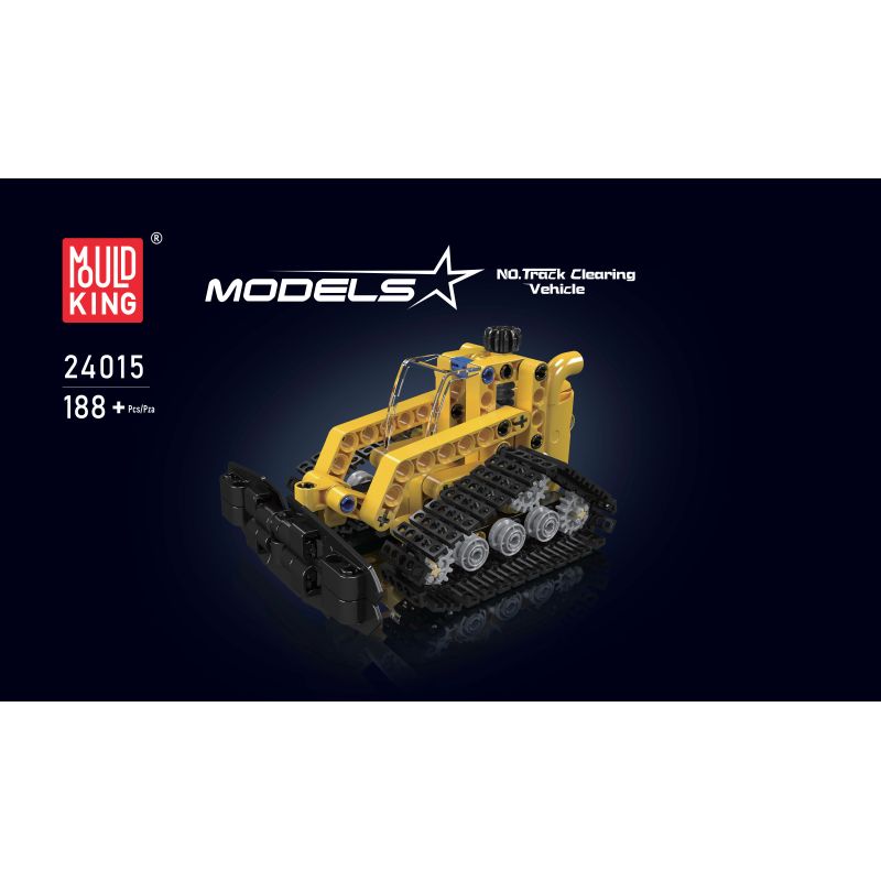 MouldKing 24015 Mould King 24015 non  XE KÉO THEO DÕI bộ đồ chơi xếp lắp ráp ghép mô hình  TRACK CLEARING VEHICLE Kỹ Thuật Công Nghệ Cao Mô Hình Phương Tiện 188 khối