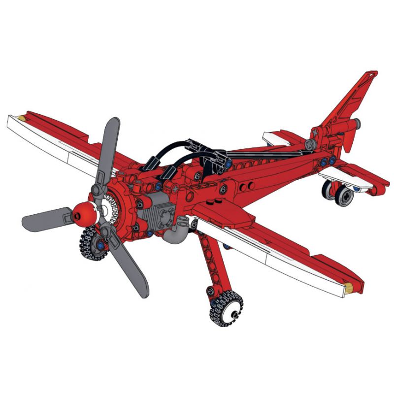 MouldKing 24023 Mould King 24023 non  MÁY BAY ĐUA bộ đồ chơi xếp lắp ráp ghép mô hình  RACING PLANE Kỹ Thuật Công Nghệ Cao Mô Hình Phương Tiện 252 khối