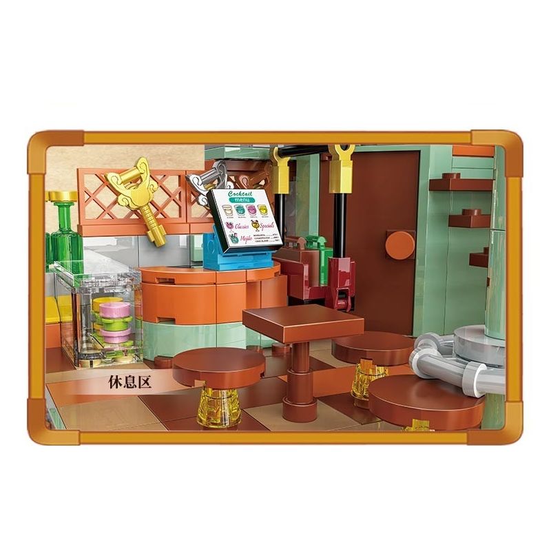 ZHEGAO 00422 non  KHÁCH SẠN CẢNG bộ đồ chơi xếp lắp ráp ghép mô hình Creator HARBOUR HOTEL Sáng Tạo 2142 khối