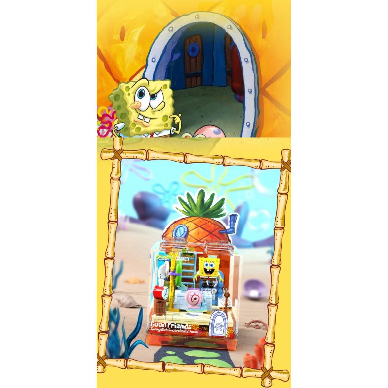 AREA-X AB0026 0026 non  SPONGEBOB SQUAREPANTS KRUSTY KRAB CỦA MR. KRABS bộ đồ chơi xếp lắp ráp ghép mô hình Movie & Game GOOD  THE KRUSTY KRAB Phim Và Trò Chơi