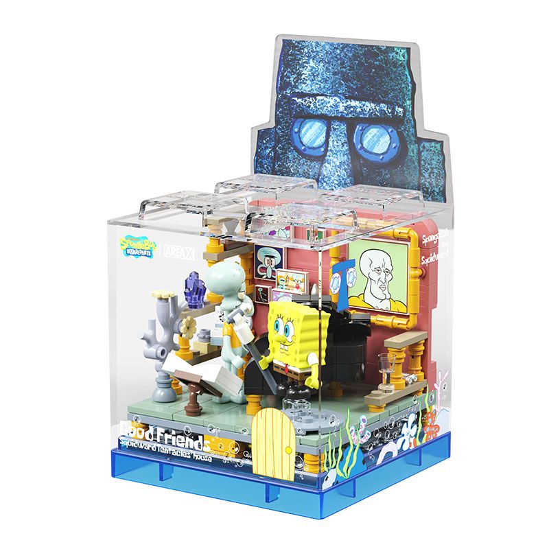 AREA-X AB0025 0025 non Lego SPONGEBOB SQUAREPANTS NGÔI NHÀ HÌNH ĐẢO PHỤC SINH CỦA SQUIDWARD bộ đồ chơi xếp lắp ráp ghép mô hình Movie & Game GOOD FRIENDS SQUIDWARD TENTACLES' HOUSE Phim Và Trò Chơi