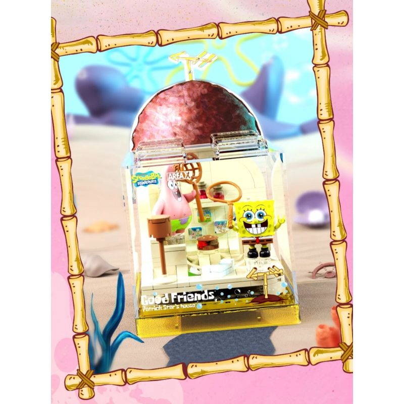 AREA-X AB0024 0024 non  SPONGEBOB SQUAREPANTS NGÔI NHÀ ĐÁ CỦA PATRICK bộ đồ chơi xếp lắp ráp ghép mô hình Movie & Game GOOD  PATRICK STAR'S HOUSE Phim Và Trò Chơi