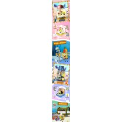 AREA-X AB0023 0023 non  SPONGEBOB SQUAREPANTS NGÔI NHÀ QUẢ DỨA bộ đồ chơi xếp lắp ráp ghép mô hình Movie & Game GOOD  SPONGEBOB SQUARE PANTS' HOUSE Phim Và Trò Chơi