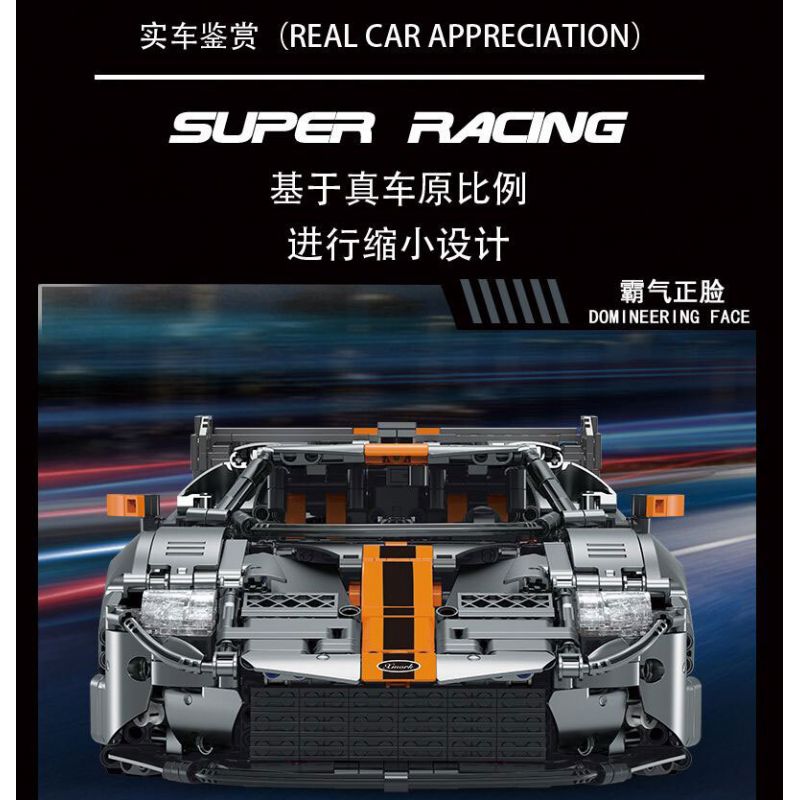 MorkModel 022027 Mork Model 022027 REBRICKABLE MOC-168846 168846 MOC168846 non  FORD GT tỷ lệ 1:10 bộ đồ chơi xếp lắp ráp ghép mô hình  Kỹ Thuật Công Nghệ Cao Mô Hình Phương Tiện 2828 khối