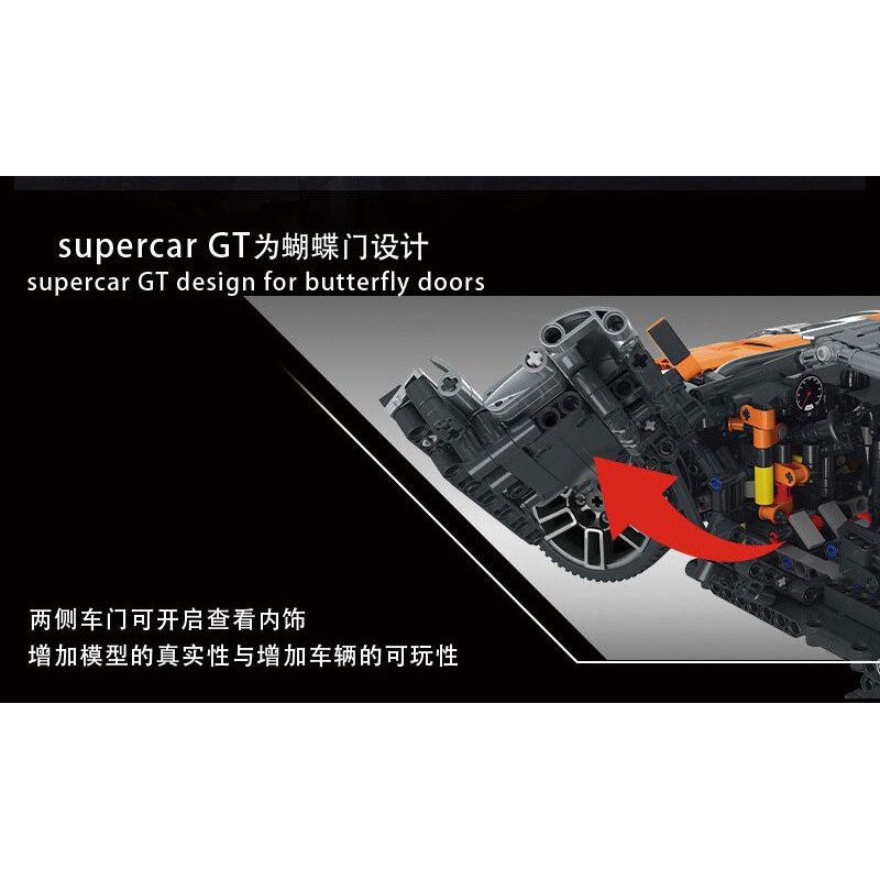 MorkModel 022027 Mork Model 022027 REBRICKABLE MOC-168846 168846 MOC168846 non  FORD GT tỷ lệ 1:10 bộ đồ chơi xếp lắp ráp ghép mô hình  Kỹ Thuật Công Nghệ Cao Mô Hình Phương Tiện 2828 khối