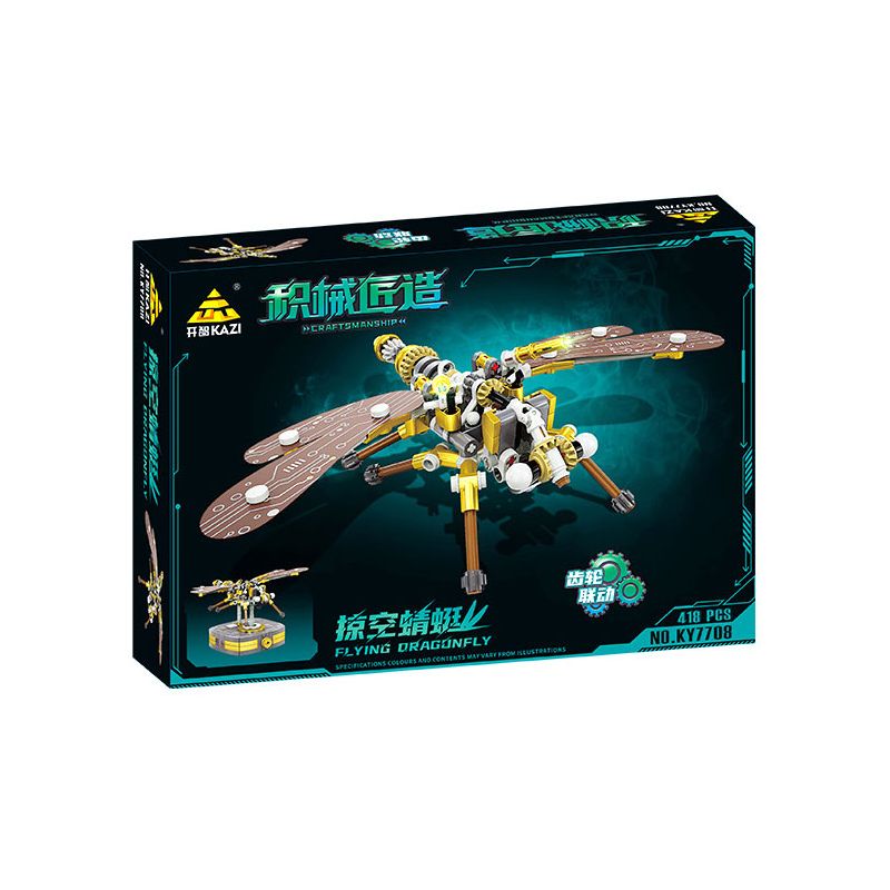 Kazi KY7708 7708 non  CHẾ TẠO BỞI ACCUMULATOR SKITTERING DRAGONFLY bộ đồ chơi xếp lắp ráp ghép mô hình  FLYING DRAGONFLY Kỹ Thuật Công Nghệ Cao Mô Hình Phương Tiện 418 khối
