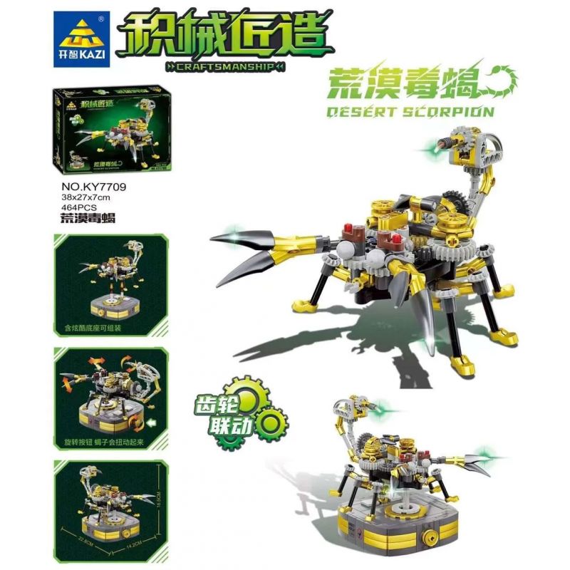 Kazi KY7709 7709 non  THỢ THỦ CÔNG BỌ CẠP SA MẠC bộ đồ chơi xếp lắp ráp ghép mô hình  DESERT SCORPION Kỹ Thuật Công Nghệ Cao Mô Hình Phương Tiện 464 khối