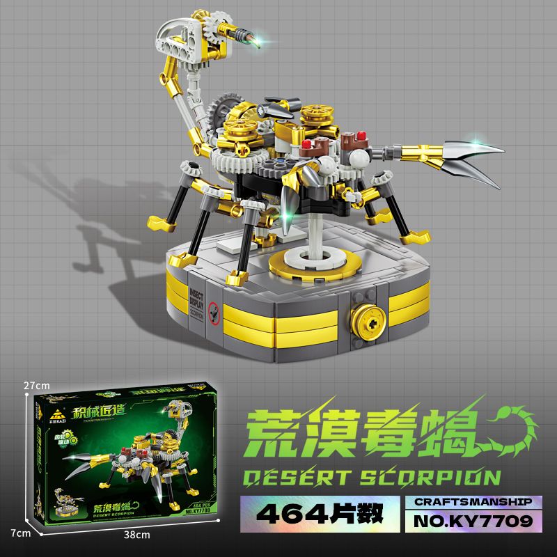 Kazi KY7709 7709 non  THỢ THỦ CÔNG BỌ CẠP SA MẠC bộ đồ chơi xếp lắp ráp ghép mô hình  DESERT SCORPION Kỹ Thuật Công Nghệ Cao Mô Hình Phương Tiện 464 khối