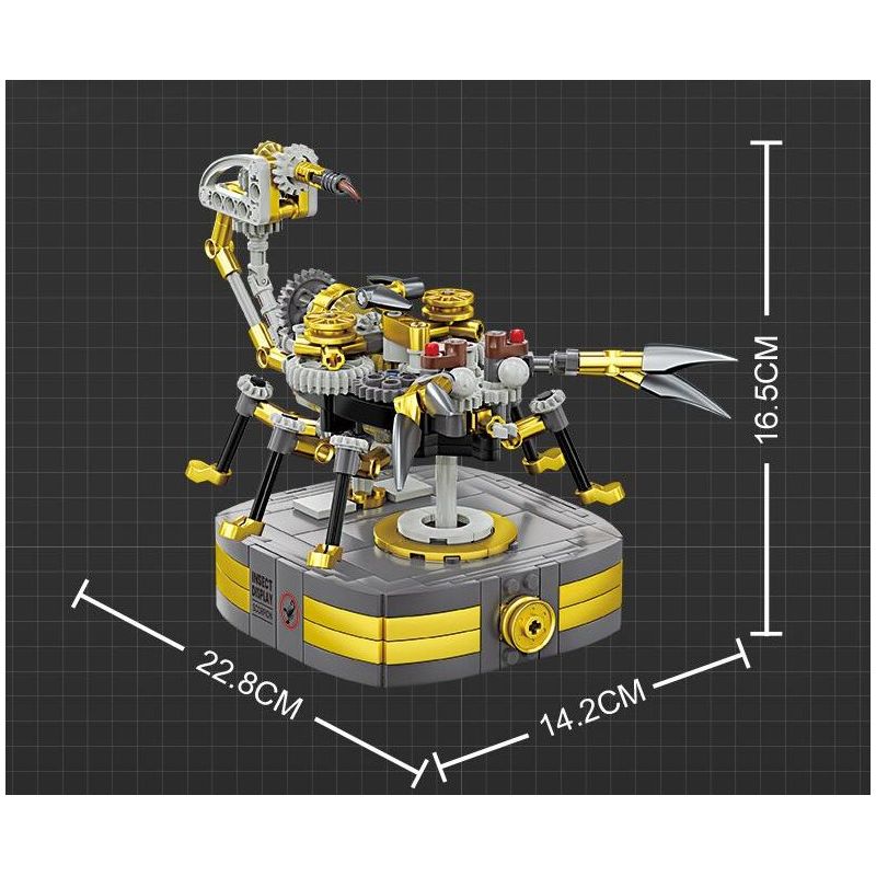 Kazi KY7709 7709 non  THỢ THỦ CÔNG BỌ CẠP SA MẠC bộ đồ chơi xếp lắp ráp ghép mô hình  DESERT SCORPION Kỹ Thuật Công Nghệ Cao Mô Hình Phương Tiện 464 khối