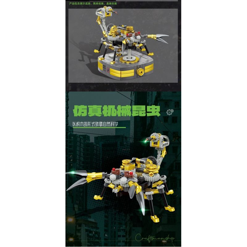 Kazi KY7709 7709 non  THỢ THỦ CÔNG BỌ CẠP SA MẠC bộ đồ chơi xếp lắp ráp ghép mô hình  DESERT SCORPION Kỹ Thuật Công Nghệ Cao Mô Hình Phương Tiện 464 khối