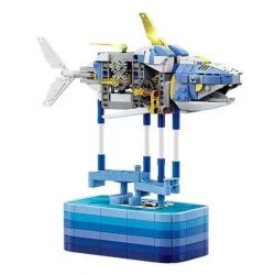 Kazi KY7710 7710 non  THỢ THỦ CÔNG CÁ MẬP ÁC QUỶ BIỂN SÂU bộ đồ chơi xếp lắp ráp ghép mô hình  DEEPSEA SHARK Kỹ Thuật Công Nghệ Cao Mô Hình Phương Tiện 581 khối