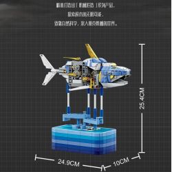 Kazi KY7710 7710 non  THỢ THỦ CÔNG CÁ MẬP ÁC QUỶ BIỂN SÂU bộ đồ chơi xếp lắp ráp ghép mô hình  DEEPSEA SHARK Kỹ Thuật Công Nghệ Cao Mô Hình Phương Tiện 581 khối