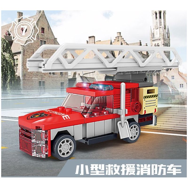 Kazi KY80542 80542 non  CHỮA CHÁY ĐÔ THỊ 8 LOẠI XE PHUN NƯỚC ĐA ĐỊA HÌNH KẾT HỢP VỚI MÁY BAY CH-54 TÀU CAO TỐC CỨU HỘ KHẨN CẤP BỌT RỪNG BỒN TỰ NẠP VƯỢT CHƯỚNG NGẠI VẬT MẠNH NHỎ HỎA TRÊN KHÔNG bộ đồ chơi xếp lắp ráp ghép mô hình City Thành Phố 958 khối