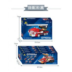 Kazi KY80542 80542 non  CHỮA CHÁY ĐÔ THỊ 8 LOẠI XE PHUN NƯỚC ĐA ĐỊA HÌNH KẾT HỢP VỚI MÁY BAY CH-54 TÀU CAO TỐC CỨU HỘ KHẨN CẤP BỌT RỪNG BỒN TỰ NẠP VƯỢT CHƯỚNG NGẠI VẬT MẠNH NHỎ HỎA TRÊN KHÔNG bộ đồ chơi xếp lắp ráp ghép mô hình City Thành Phố 958 khối