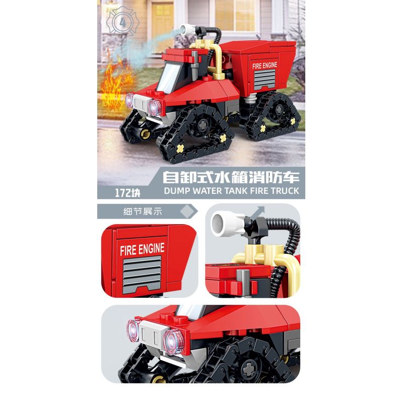 Kazi KY80542 80542 non  CHỮA CHÁY ĐÔ THỊ 8 LOẠI XE PHUN NƯỚC ĐA ĐỊA HÌNH KẾT HỢP VỚI MÁY BAY CH-54 TÀU CAO TỐC CỨU HỘ KHẨN CẤP BỌT RỪNG BỒN TỰ NẠP VƯỢT CHƯỚNG NGẠI VẬT MẠNH NHỎ HỎA TRÊN KHÔNG bộ đồ chơi xếp lắp ráp ghép mô hình City Thành Phố 958 khối