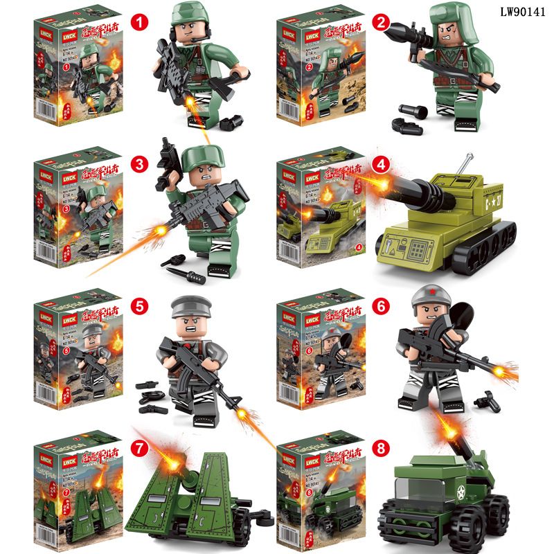 LWCK 90141 non  TÌNH NGUYỆN VIÊN TẤN CÔNG bộ đồ chơi xếp lắp ráp ghép mô hình Military Army Quân Sự Bộ Đội