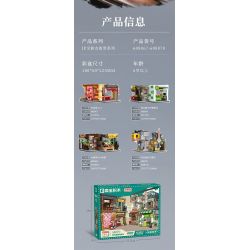 SEMBO 608070 non  WEN HEYOU CỬA HÀNG THỜI GIAN VÀ CÁP TREO bộ đồ chơi xếp lắp ráp ghép mô hình 300 khối