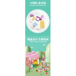 SEMBO 690901 non  KHAKI RƯƠNG KHO BÁU NGỌT NGÀO bộ đồ chơi xếp lắp ráp ghép mô hình  Khối Lớn