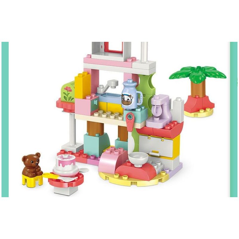 SEMBO 690901 non  KHAKI RƯƠNG KHO BÁU NGỌT NGÀO bộ đồ chơi xếp lắp ráp ghép mô hình  Khối Lớn