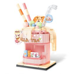 SEMBO 601191 non  QUÁN TRÀ SỮA MIYUE bộ đồ chơi xếp lắp ráp ghép mô hình 169 khối