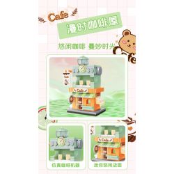 SEMBO 601191 non  QUÁN TRÀ SỮA MIYUE bộ đồ chơi xếp lắp ráp ghép mô hình 169 khối