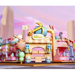 SEMBO 601192 non  QUÁN CÀ PHÊ MANSHI bộ đồ chơi xếp lắp ráp ghép mô hình 129 khối