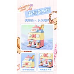 SEMBO 601192 non  QUÁN CÀ PHÊ MANSHI bộ đồ chơi xếp lắp ráp ghép mô hình 129 khối